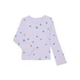 thumbnail image 1 of Wonder Nation Girls Printed Rib Tee with Long Sleeves, Sizes 4-10, 1 of 3