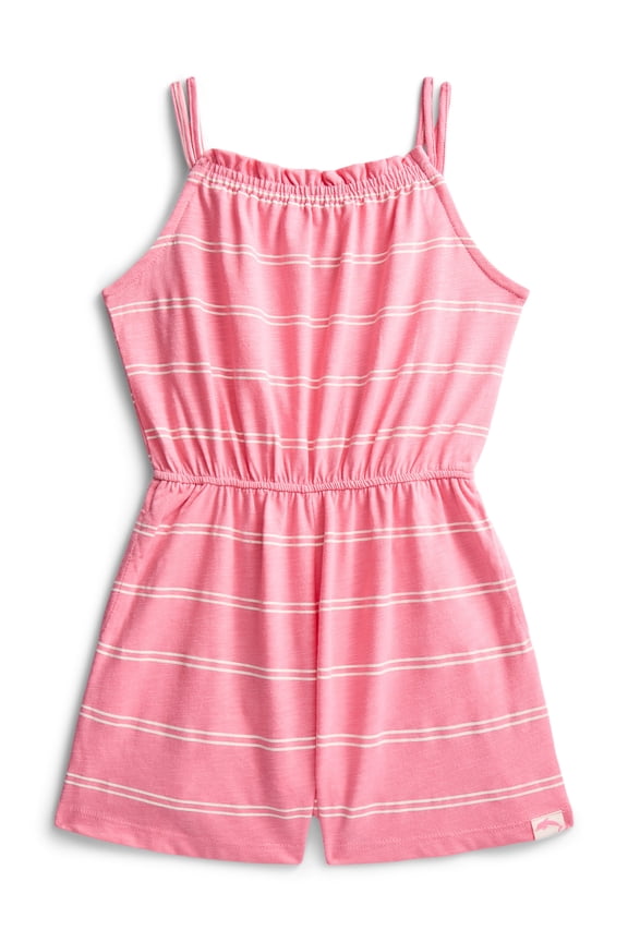 Little Girls' Sleeveless Print Romper, Sizes 4-10
