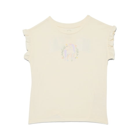 Girls Ruffle Dolman Tee, Sizes 4-10