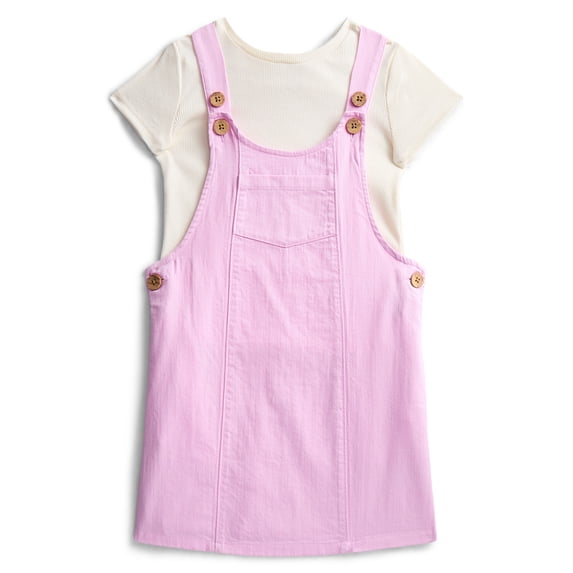 Wonder Nation Girls Skirtall and Short Sleeve Tee Set, 2-Piece, Sizes 4-10