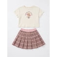 thumbnail image 1 of Wonder Nation Little Girls T-Shirt and Scooter Skirt Set, Sizes 4-10, 1 of 2
