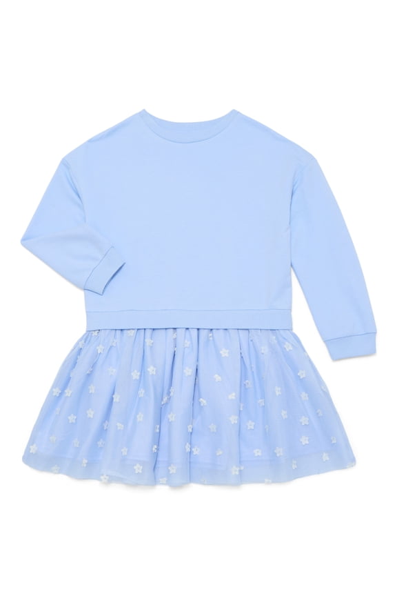 Girls Sweatshirt Dress with Long Sleeves, Sizes 4-10