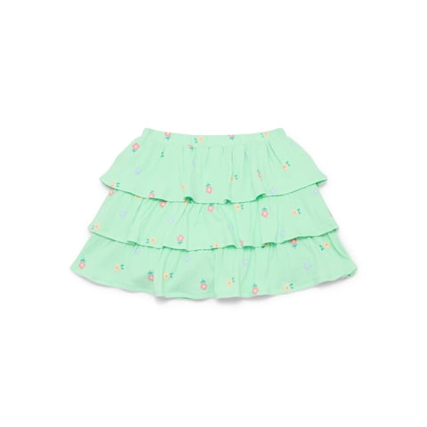 Little Girls Tiered Scooter Skirt, Sizes 4-10