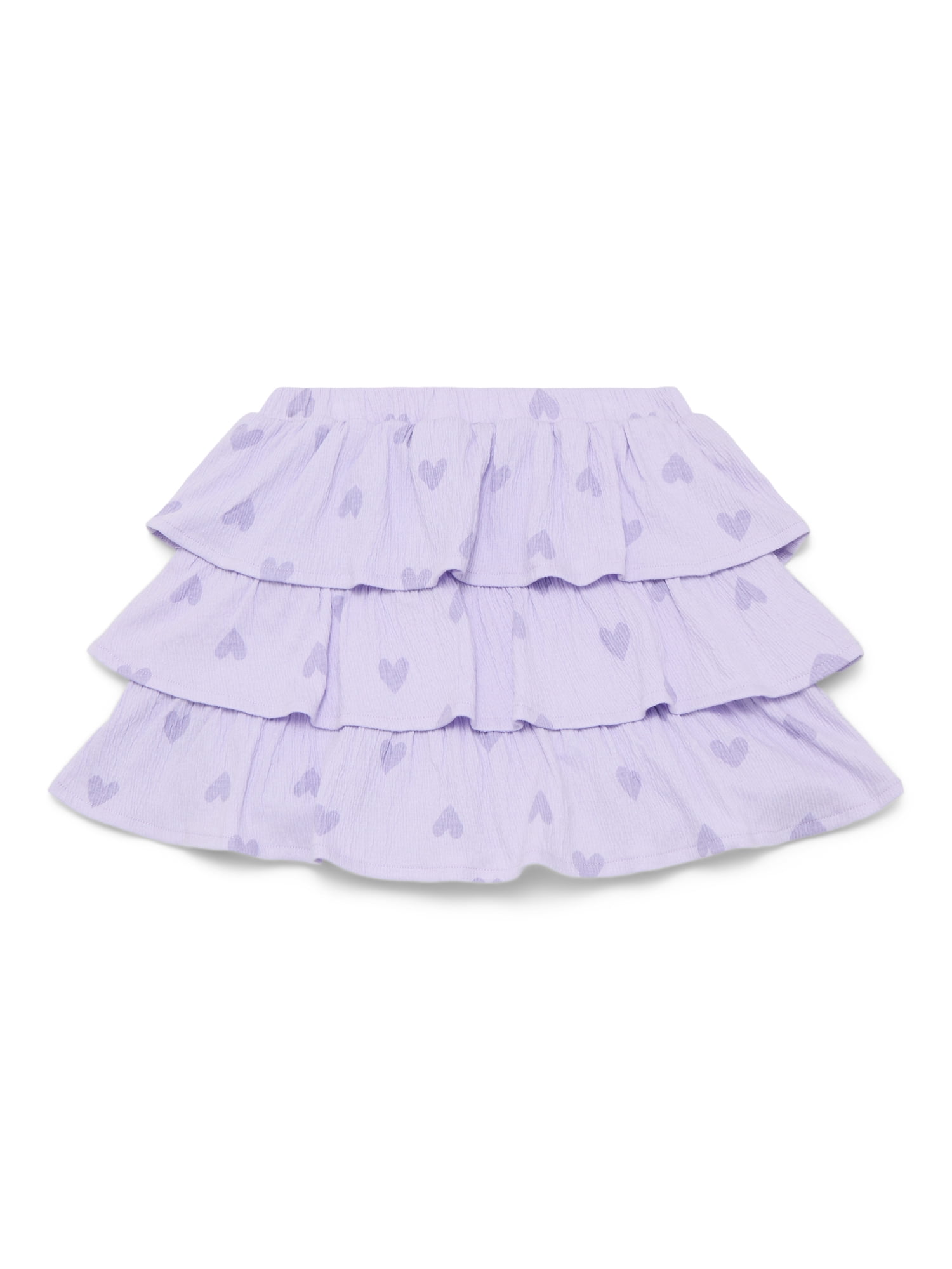 Wonder Nation Little Girls Tiered Scooter Skirt, Sizes 4-10