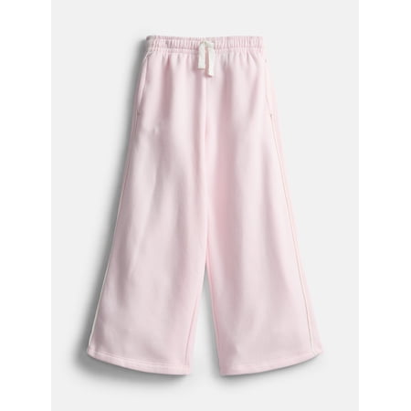 Wonder Nation Little Girls Fleece Wide Leg Pants, Sizes 4-10