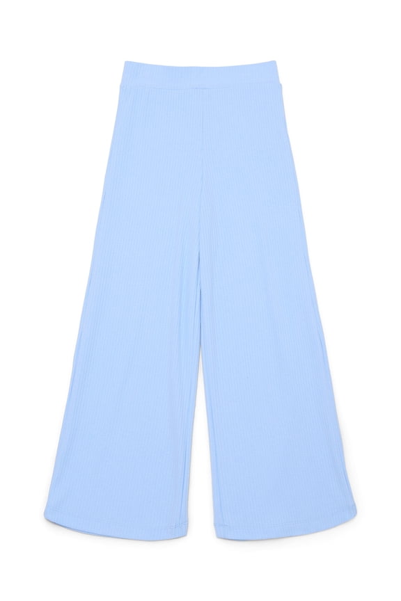 Little Girls Ribbed Wide Leg Pants, Sizes 4-10