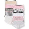 thumbnail image 1 of Wonder Nation Little Girls & Big Girls 100% Cotton Boyshort Panties, 10 Pack, 1 of 3