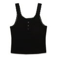 thumbnail image 1 of Wonder Nation Tween Girls Henley Tank Top with Lace Trim, Sizes 4-18, 1 of 3