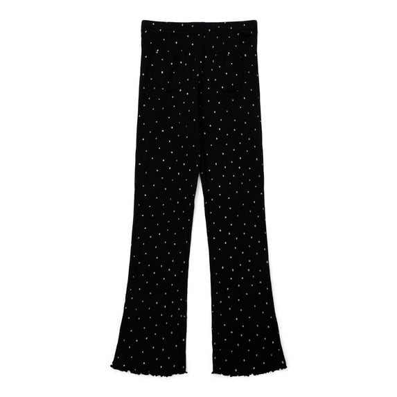 Wonder Nation Little Girls Flare Leggings with Front Patch Pockets, Sizes 4-10