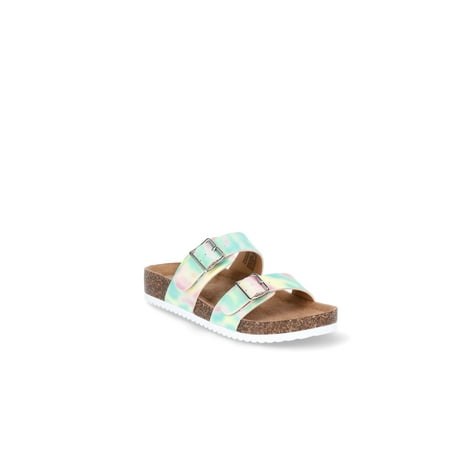 Wonder Nation Little Girls and Big Girls EVA Double Buckle Sandals