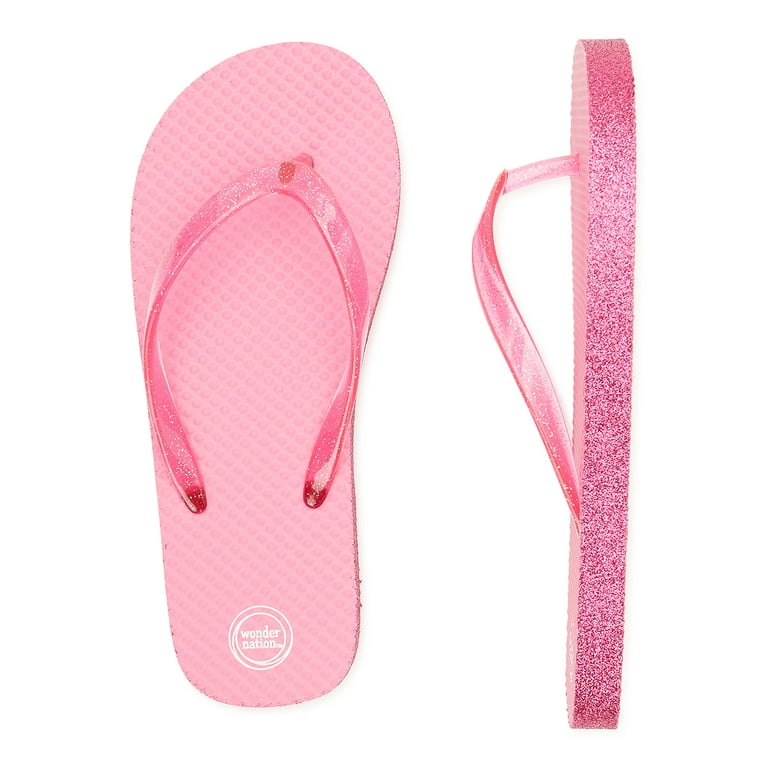 Pink flip flops sales walmart