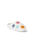 thumbnail image 1 of Wonder Nation Little Girls and Big Girls Flower Slippers, Sizes 13-6, 1 of 7