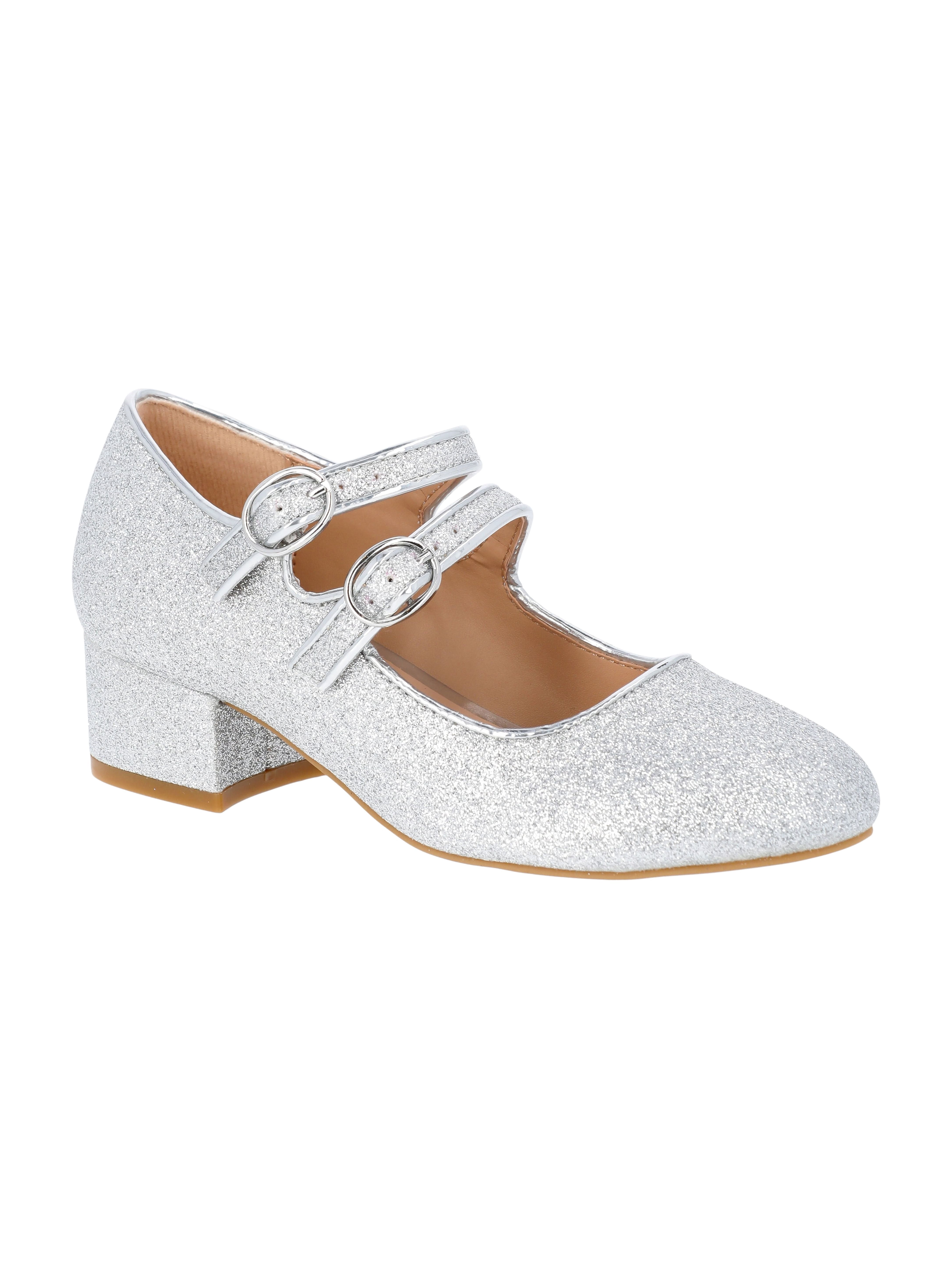 Wonder Nation Toddler, Little and Big Girls  Double Strap Dress Shoes with Block Heels