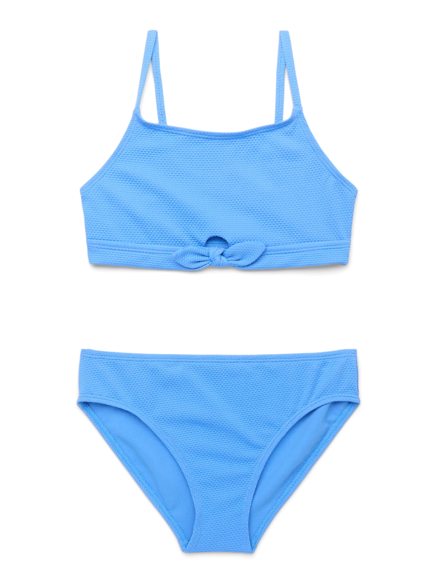Wonder Nation Girls 2-Piece Keyhole Bikini Swimsuit, Sizes 4-18