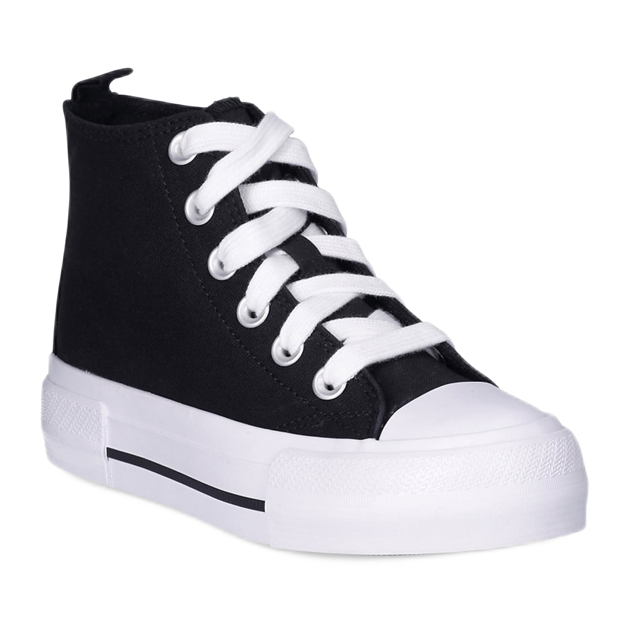 Wonder Nation Little Girls and Big Girls Platform High Top Sneakers, Sizes 13-6