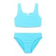 thumbnail image 1 of Wonder Nation Little Girls and Big Girls Scrunch Bikini Swimsuit with UPF 50+, 2-Piece, Sizes 4-18, 1 of 3