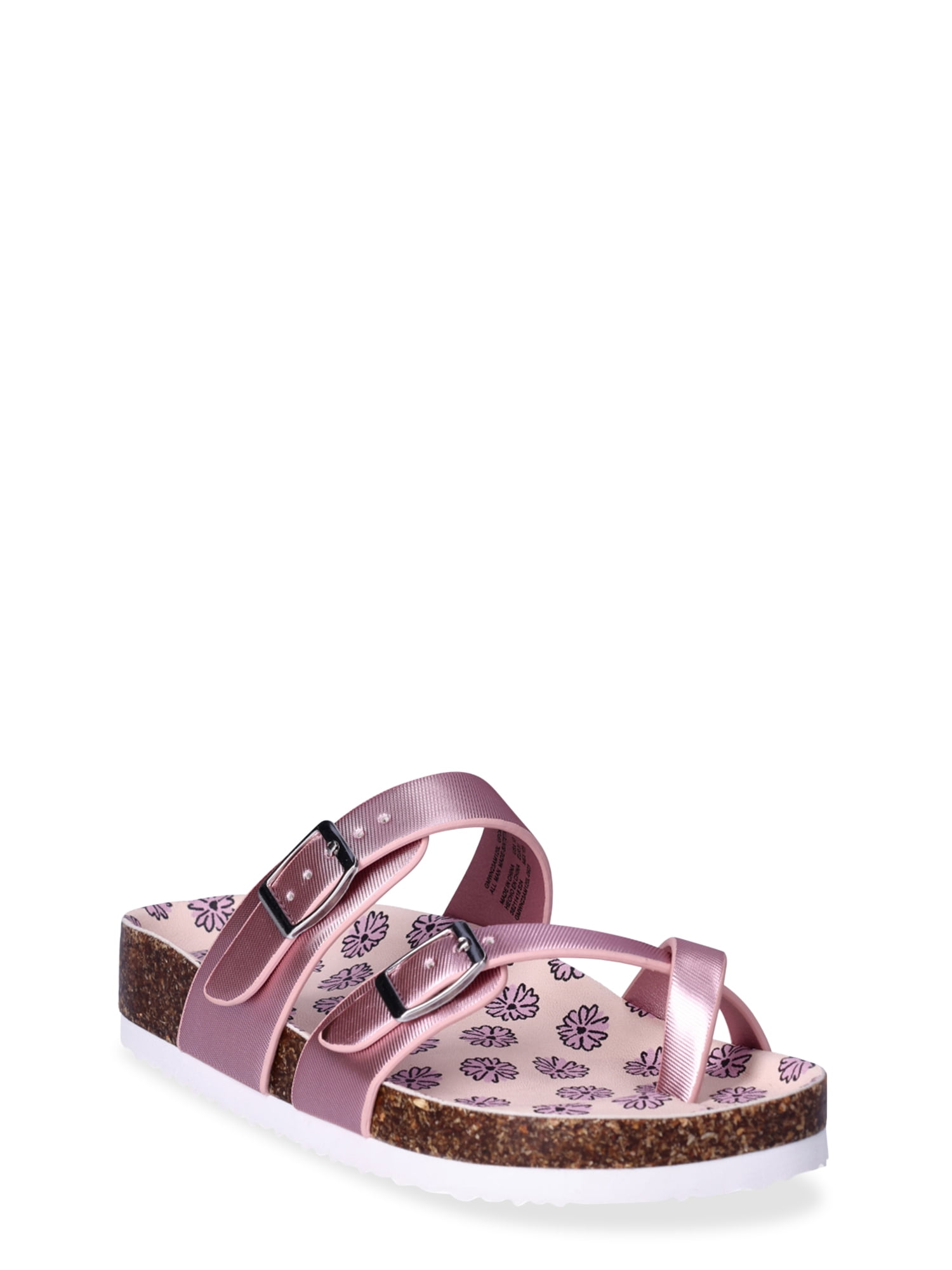 Wonder Nation Little and Big Girls 2 Buckle Toe Sandals