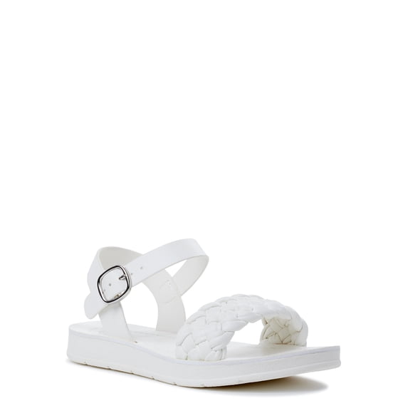 Wonder Nation Little and Big Girls 2 Strap Braid Sandal