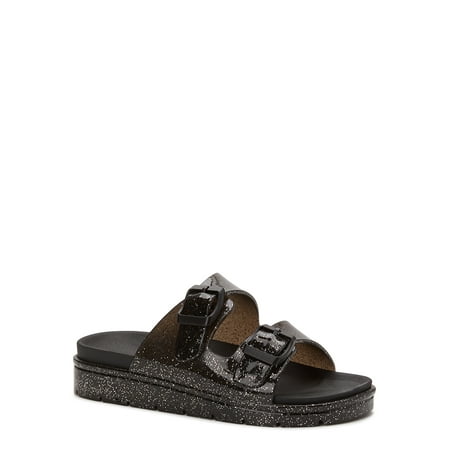 Wonder Nation Little and Big Girls Jelly Two Buckle Sandals