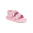thumbnail image 1 of Wonder Nation Little and Big Girls’ Rhinestone Two Strap Sandals, 1 of 9