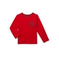 thumbnail image 1 of Wonder Nation Long Sleeve Pullover Crew Neck Regular T-Shirt (Toddler), 1 Pack, 1 of 4