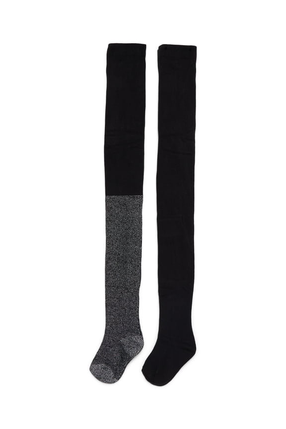 Girls Lurex Tights, 2-Pack, Sizes S-L