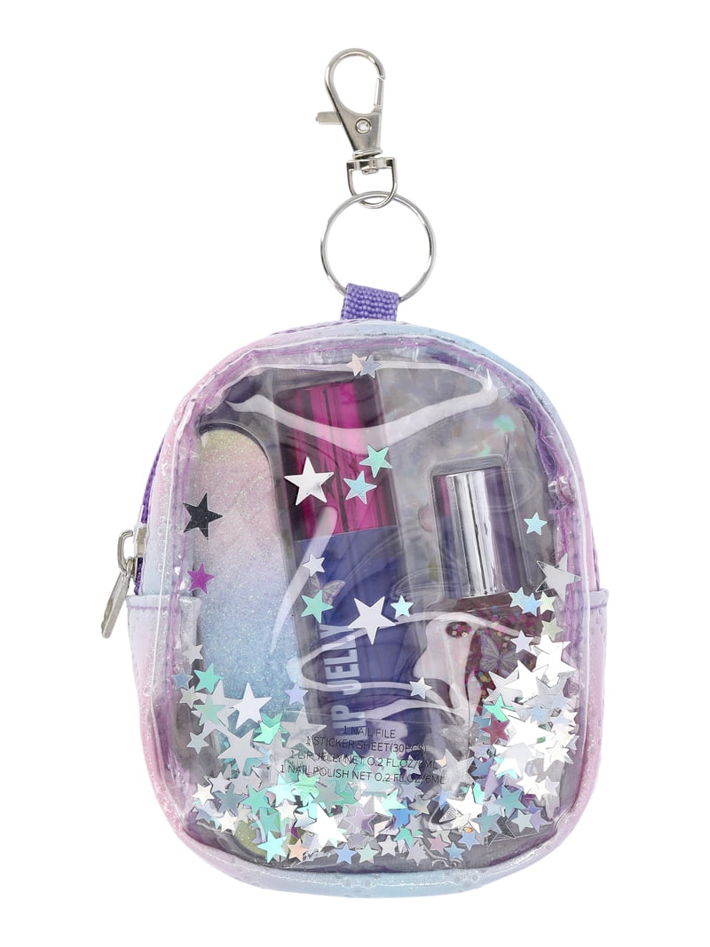 Wonder Nation Micro Backpack Keychain with Beauty Accessories, 5