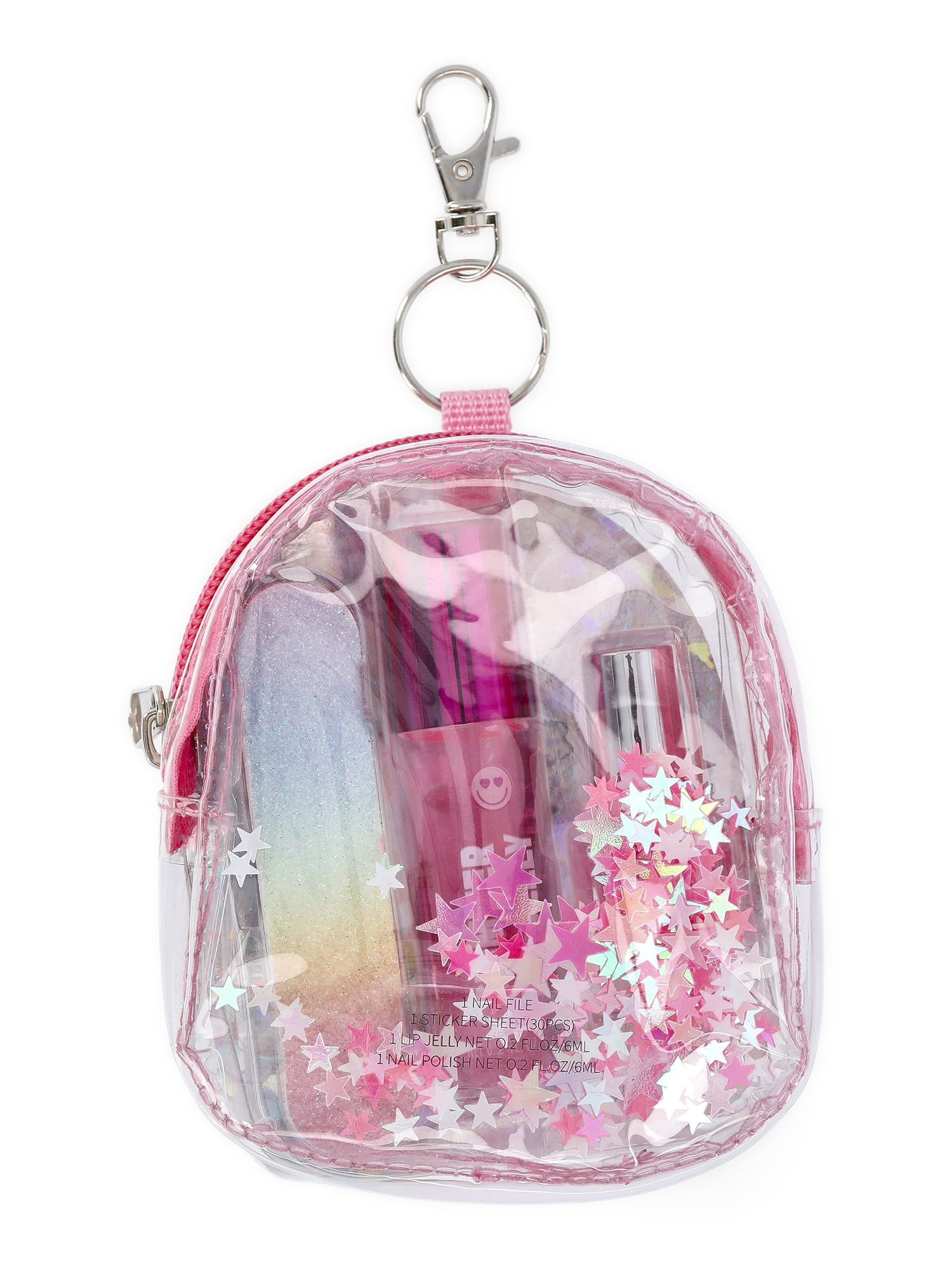 Wonder Nation Micro Backpack Keychain with Beauty Accessories, 5