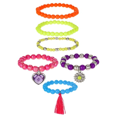 Wonder Nation Multi-Colored Tassel Charm Bracelets 2.5" Diameter 6 Pack price history and forecast - Wonder Nation 323497-A3A