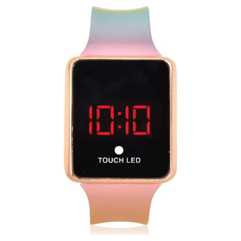 Reloj Led Digital Watch Touch Unisex Rosa Malubero Forma de la