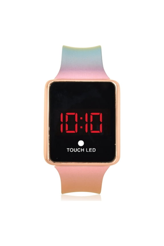 Multi Colored Touch LED Watch with Silicone Strap (WN4060WM)