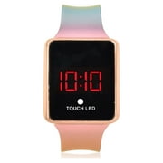 Wonder Nation Multi Colored Touch LED Watch with Silicone Strap WN4060WM