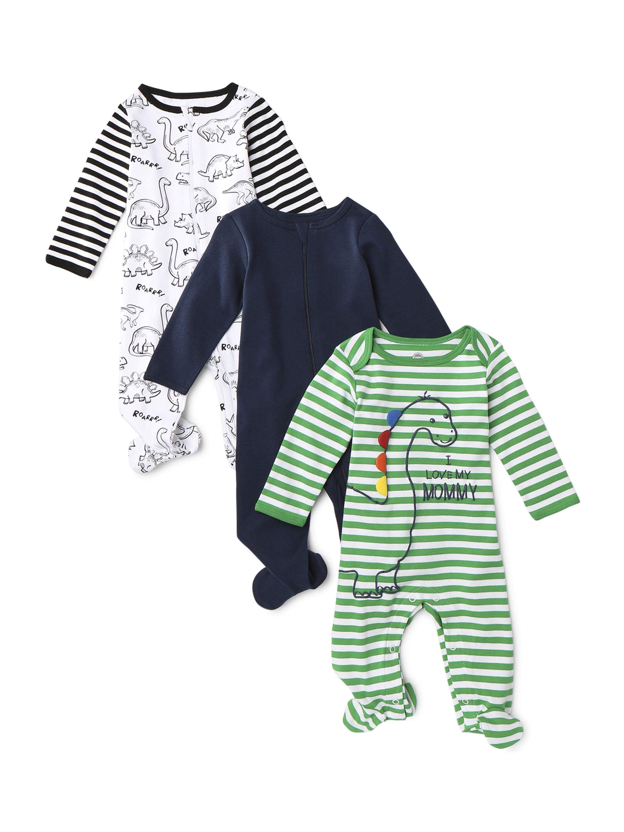 Wonder Nation Newborn Baby Boys Inverted Zipper Sleep N Play