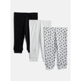 thumbnail image 1 of Wonder Nation Organic Cotton Baby 3-pack Pull-on Pant, Sizes 0/3M-24M, 1 of 4