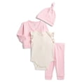thumbnail image 1 of Wonder Nation Organic Cotton Baby 4-Piece Take Me Home Layette Gift Set, Sizes Preemie-9 Months, 1 of 6