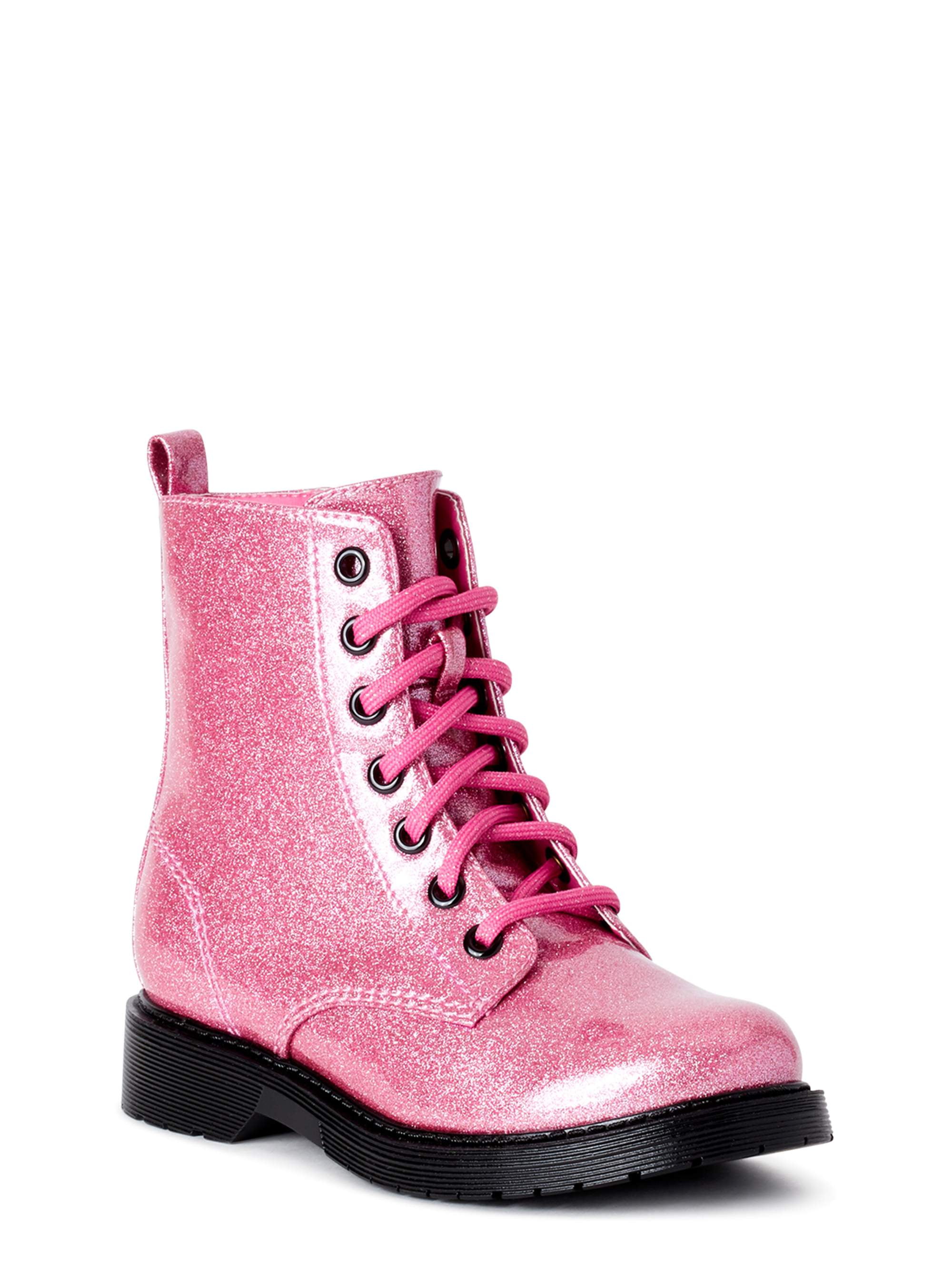 Wonder Nation Patent Lace up Moto Boot Little Girls Big Girls Walmart