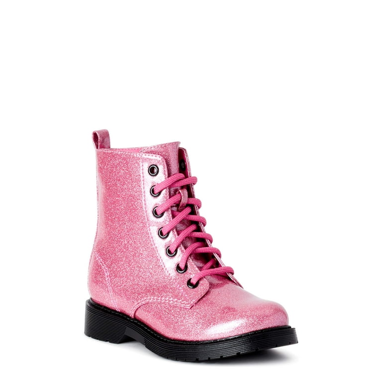 Wonder Nation Patent Lace up Moto Boot Little Girls Big Girls Walmart