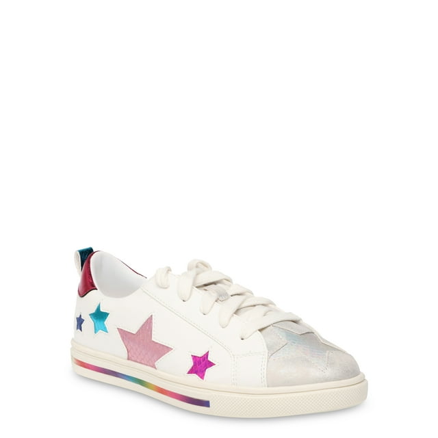 Wonder Nation Rainbow Star Low-Top Court Sneaker (Little Girls & Big ...