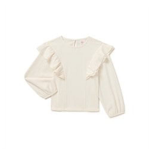 Wonder Nation Ruffle Long Sleeve, Blouse (Women's), Sizes 4-18 & Plus ...