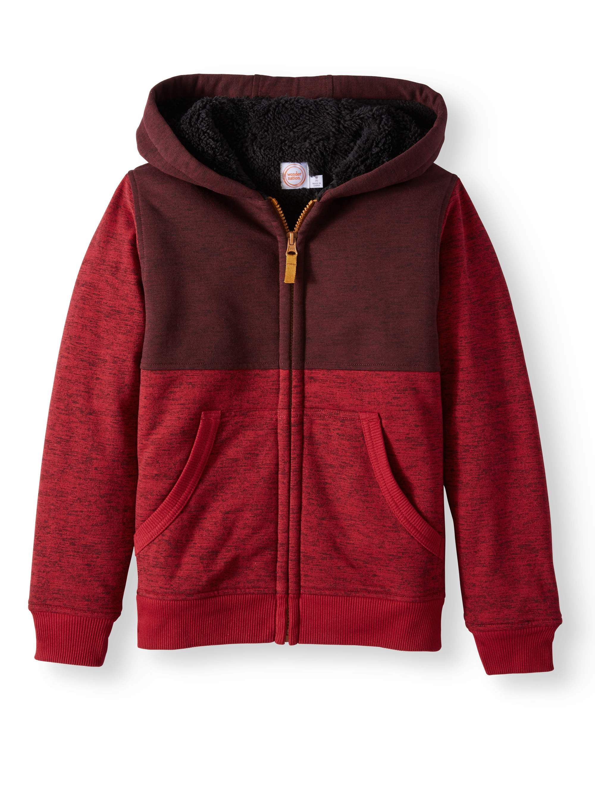 Wonder Nation Sherpa Lined Hoodie (Little Boys & Big Boys)