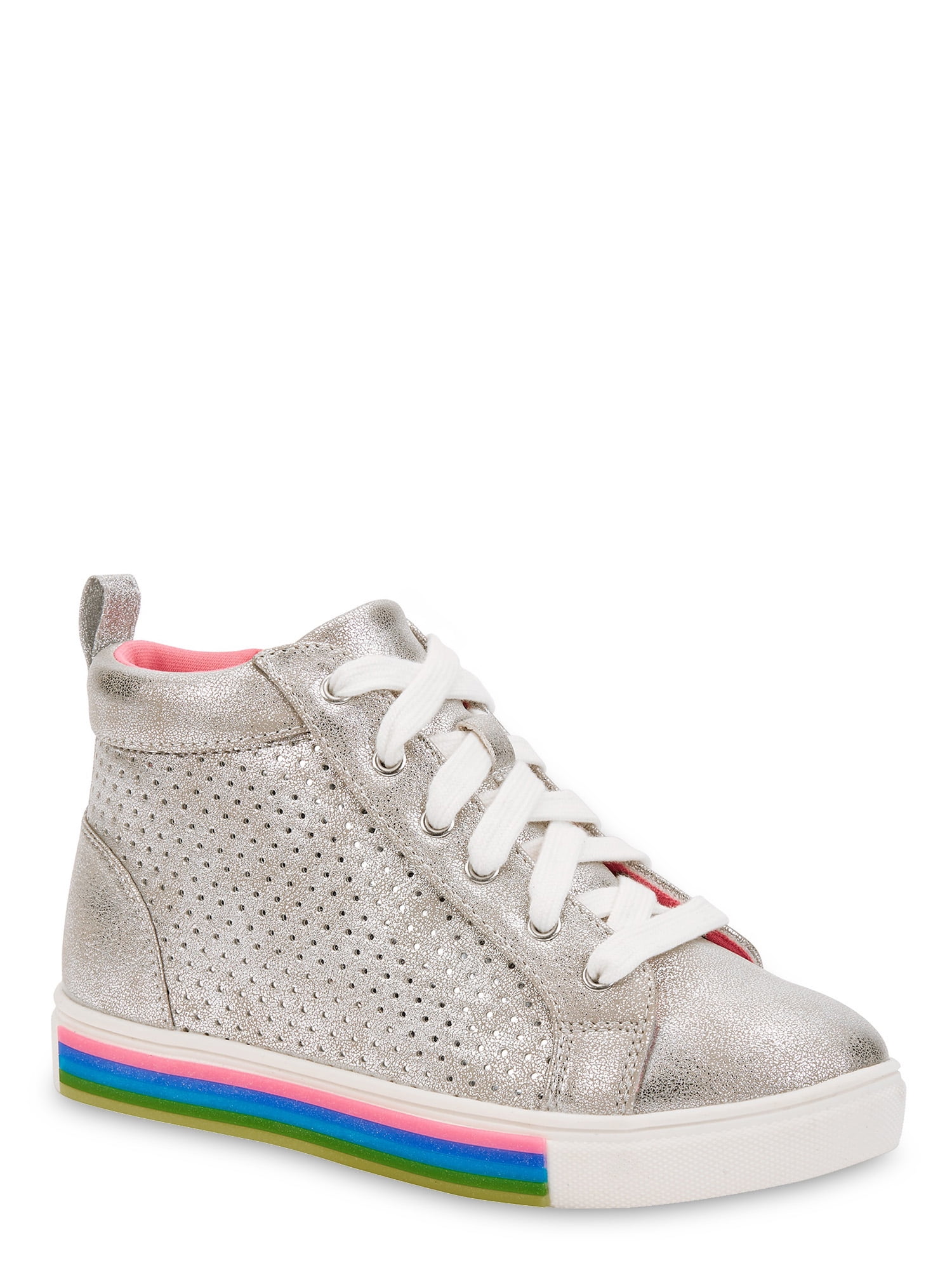 Wonder Nation Shine Power High-Top Sneaker Silver