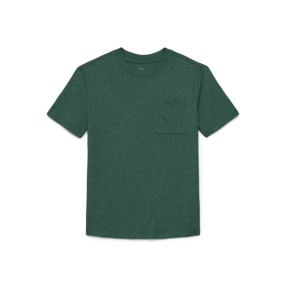 Wonder Nation Boys Pocket Tee with Short Sleeves, Sizes 4-18 & Husky