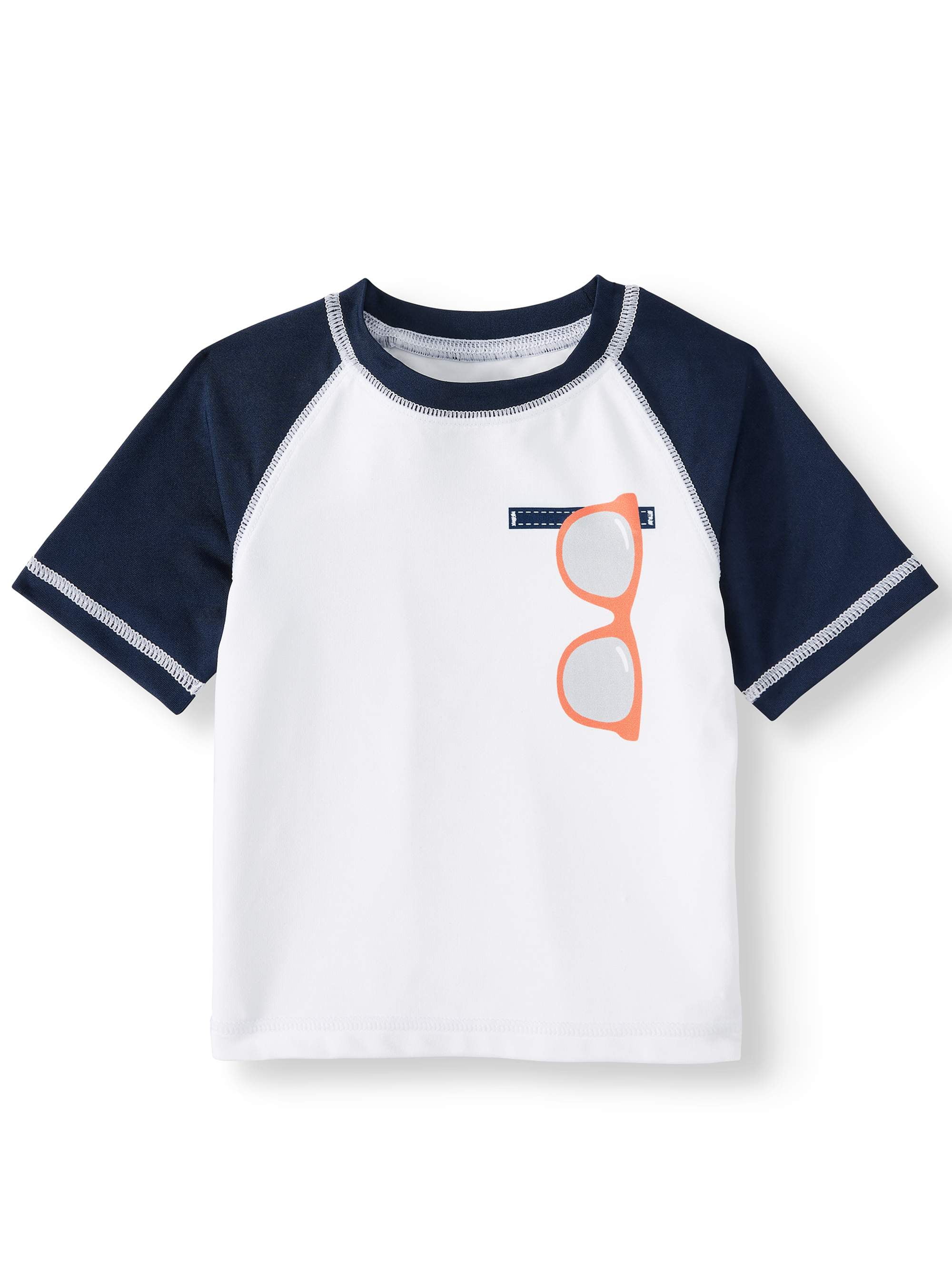 Wonder Nation Short Sleeve Rashguard Swim Top (Baby Boys)