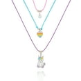 thumbnail image 1 of Wonder Nation Silver-Tone Trio Bright Girls Unicorn Layered Necklace Set., 1 of 4