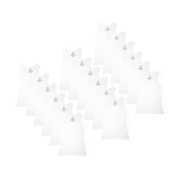Wonder Nation Sleeveless Pullover Slim Undershirt (Toddler), 18 Pack