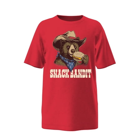 Wonder Nation Boys Snack Bandit Bear Graphic Tee, Sizes XS-XXL