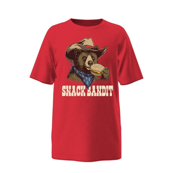 Wonder Nation Boys Snack Bandit Bear Graphic Tee, Sizes XS-XXL
