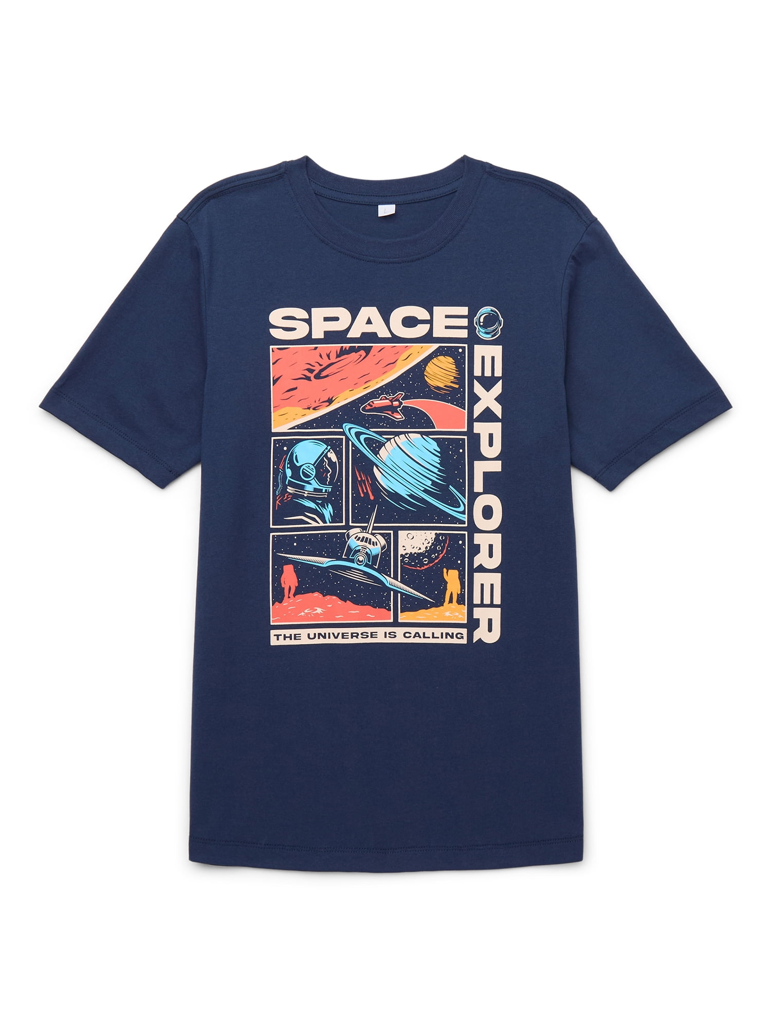 Wonder Nation Boys Space Explorer Graphic Tee, Sizes XS-XXL