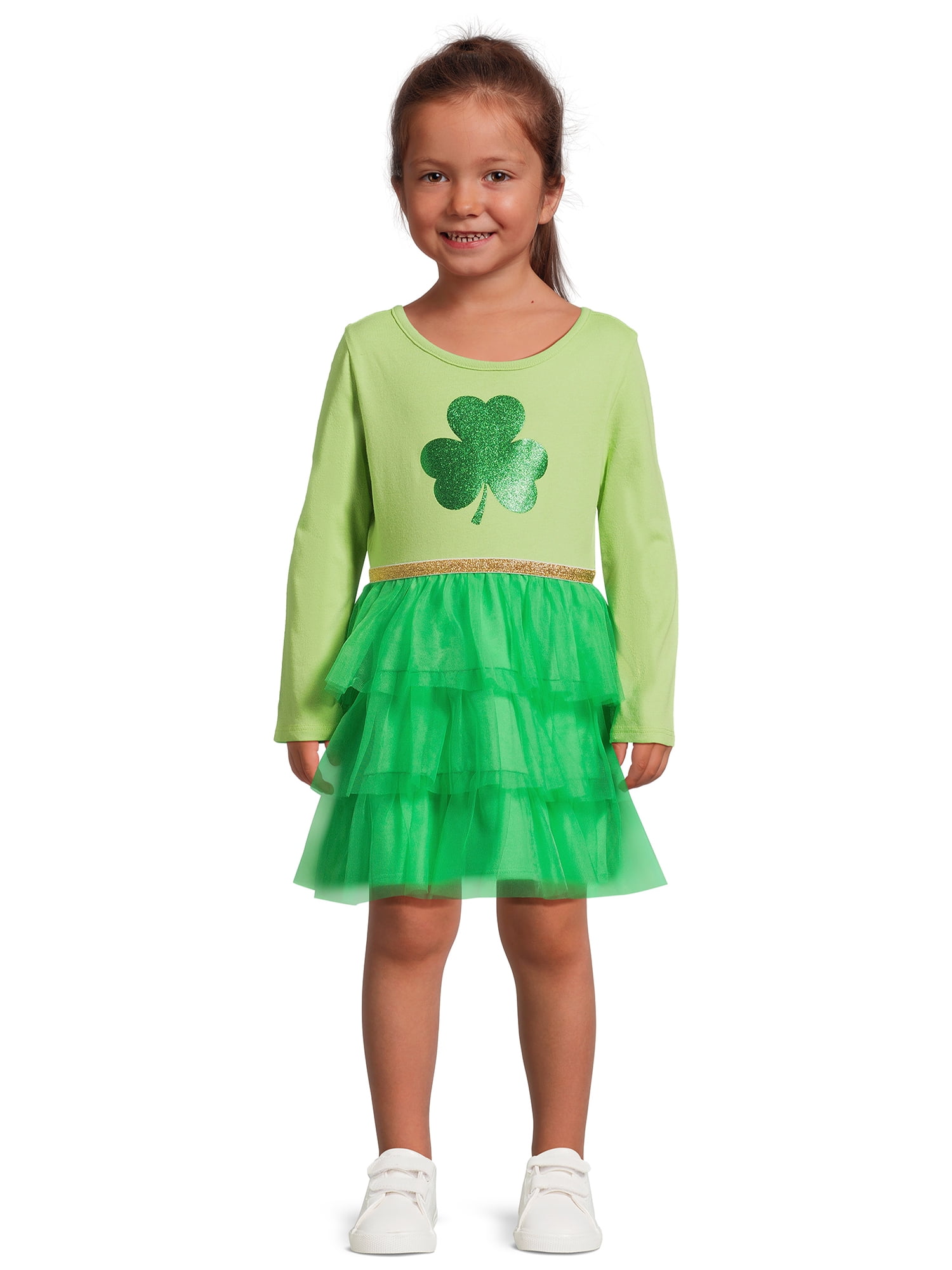 Wonder Nation Patrick's Day Toddler Girl Tutu Dress, Sizes 12M