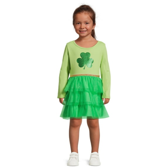 Wonder Nation St. Patrick's Day Toddler Girl Tutu Dress, Sizes 12M-5T
